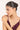 Woman wearing a bracelet with a plain background