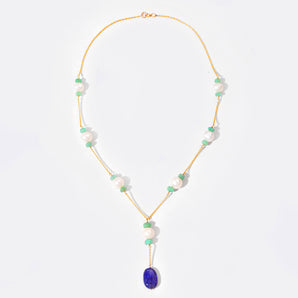 14K Massivgold Natur Zuchtperlenkette für Damen | Himmlischer Kaskadenfall